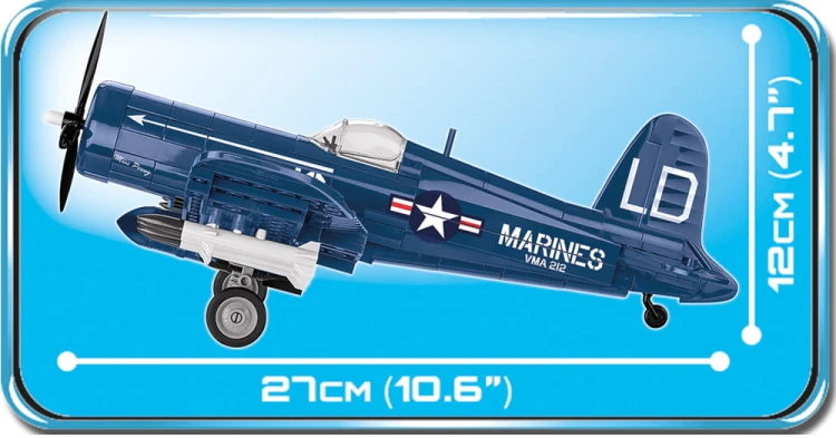 KLOCKI COBI 2415 Samolot US Navy AU-1 Corsair HC KW 330 EL