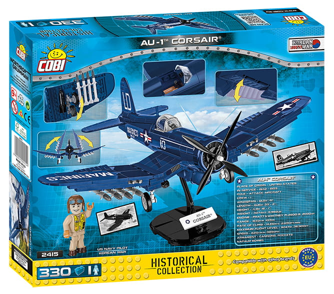 KLOCKI COBI 2415 Samolot US Navy AU-1 Corsair HC KW 330 EL