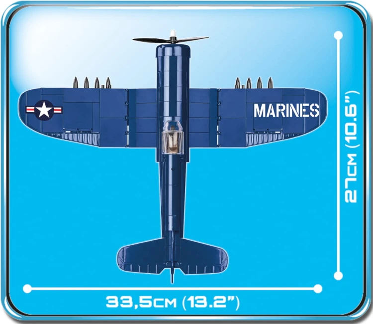 KLOCKI COBI 2415 Samolot US Navy AU-1 Corsair HC KW 330 EL