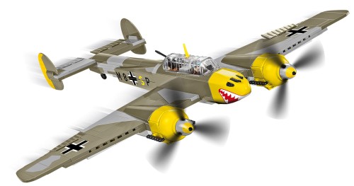 KLOCKI COBI 5716 SAMOLOT MESSERSCHMITT BF110 D WW2 NIEMECKI WOJSKO ARMIA WOJSKOWY KOMP. Z LEGO 422EL.