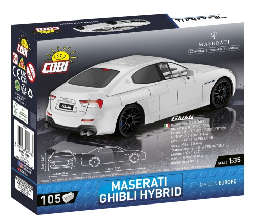 KLOCKI COBI 24566 SAMOCHÓD MASERATI GHIBLI HYBRID AUTKO POJAZD AUTO KOMP. Z LEGO 105EL.