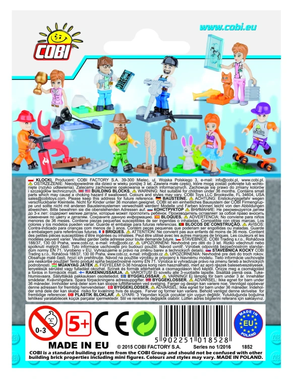 KLOCKI COBI 1852 Figurki z Akcesoriami Action Town