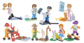 KLOCKI COBI 1852 Figurki z Akcesoriami Action Town