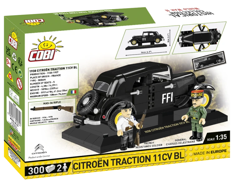 KLOCKI COBI 2265 Samochód Citroen Traction 11CVBL HC WW2 300 EL "EE"