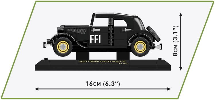 KLOCKI COBI 2265 Samochód Citroen Traction 11CVBL HC WW2 300 EL "EE"