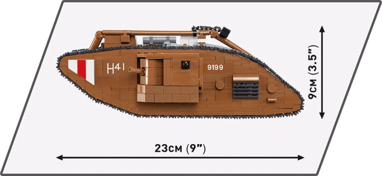 KLOCKI COBI 2984 Czołg Brytyjski Mark V Male HC GW 837 EL