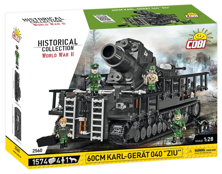 KLOCKI COBI 2560 Moździerz Samobieżne Karl-Gerät HC WW2 1574 EL