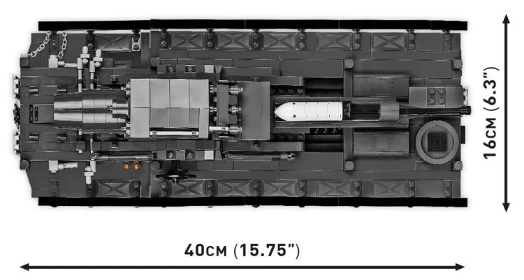 KLOCKI COBI 2560 Moździerz Samobieżne Karl-Gerät HC WW2 1574 EL