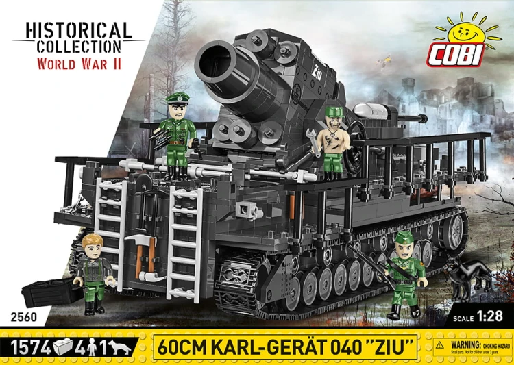 KLOCKI COBI 2560 Moździerz Samobieżne Karl-Gerät HC WW2 1574 EL