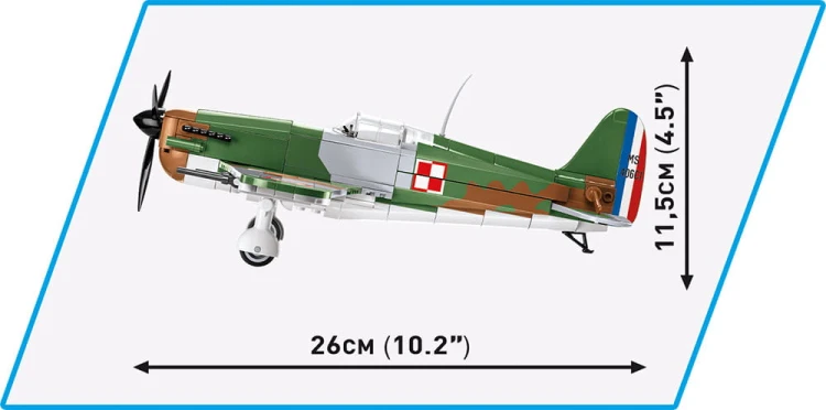 KLOCKI COBI 5724 Samolot Morane-Saulnier MS.406 HC WW2 317 EL
