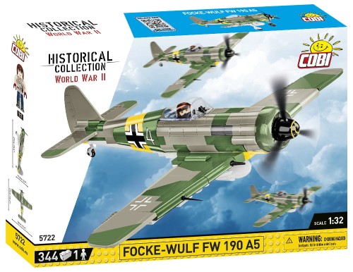 KLOCKI COBI 5722 Samolot Focke - Wulf Fw 190 A5 HC WW2 344 EL
