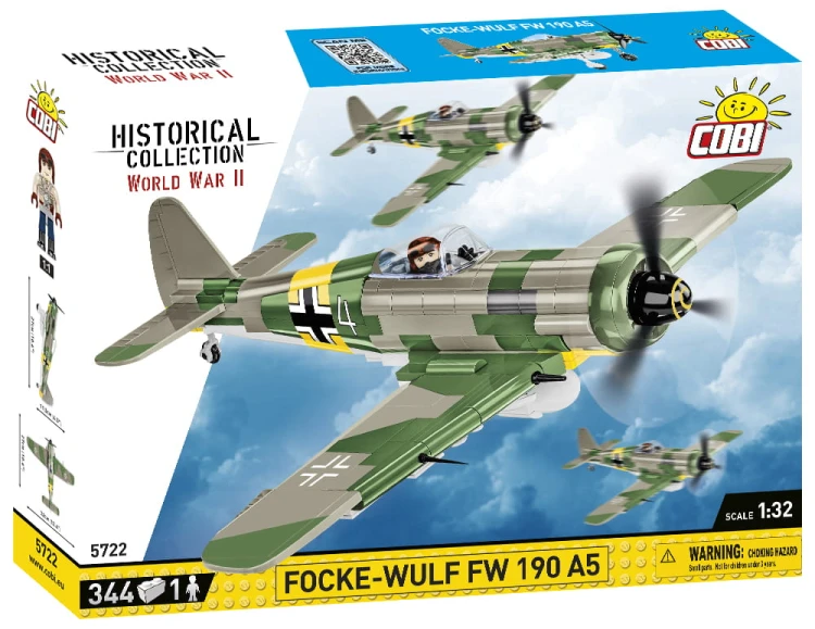 KLOCKI COBI 5722 Samolot Focke - Wulf Fw 190 A5 HC WW2 344 EL