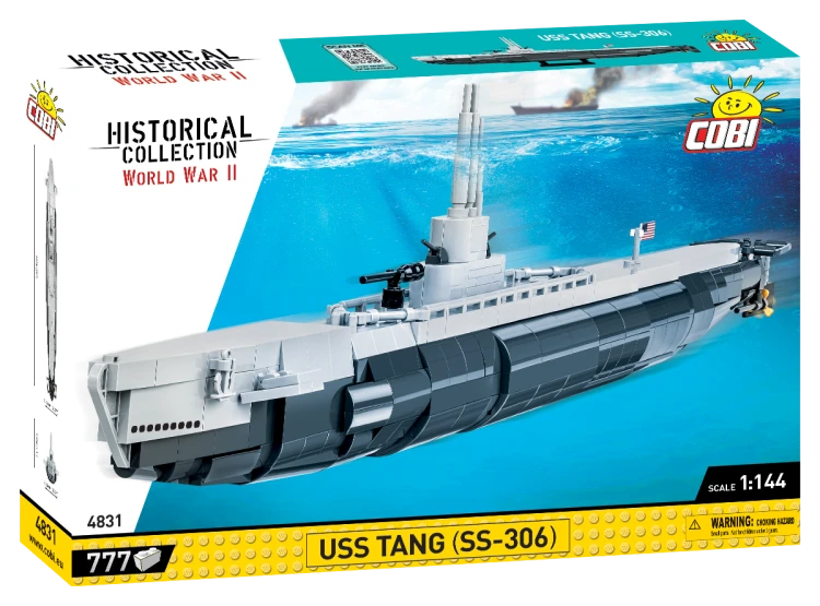 KLOCKI COBI 4831 OKRĘT STATEK PODWODNY USS TANG   SS-306 777EL. AMERYKAŃSKI ŁÓDŹ WOJSKO ARMIA WOJSKOWY KOMP. Z LEGO