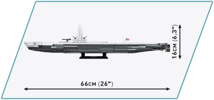 KLOCKI COBI 4831 OKRĘT STATEK PODWODNY USS TANG   SS-306 777EL. AMERYKAŃSKI ŁÓDŹ WOJSKO ARMIA WOJSKOWY KOMP. Z LEGO