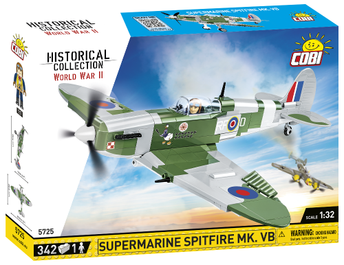 KLOCKI COBI 5725 Samolot Supermarine Spitfire HC WW2 342 EL