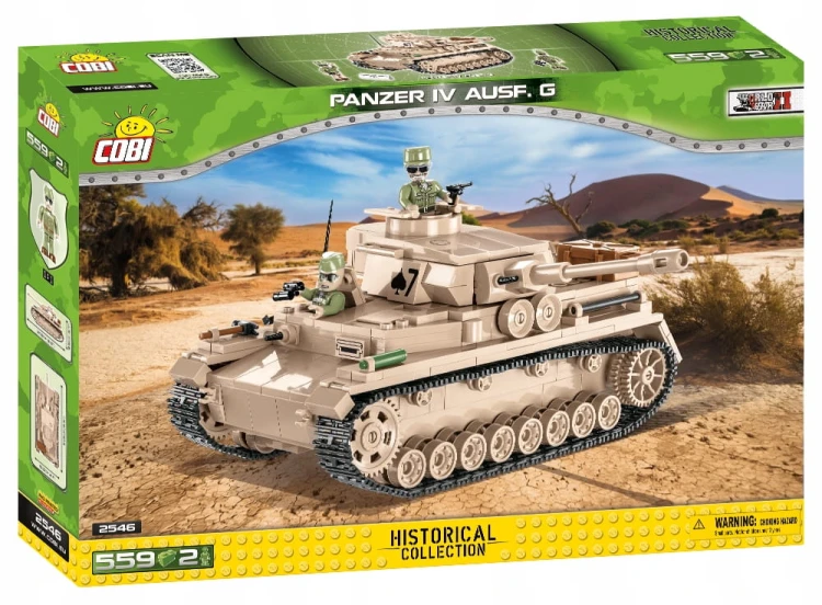 KLOCKI COBI 2546 Czołg Niemiecki Panzer IV Ausf.G HC WW2 559 EL