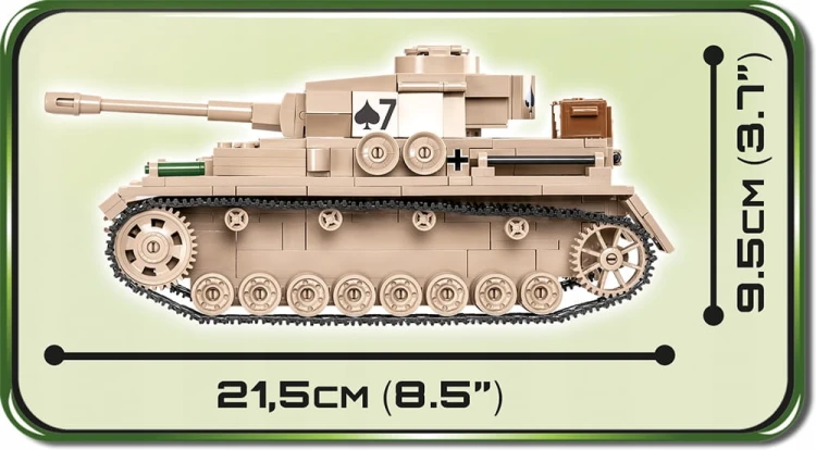 KLOCKI COBI 2546 Czołg Niemiecki Panzer IV Ausf.G HC WW2 559 EL