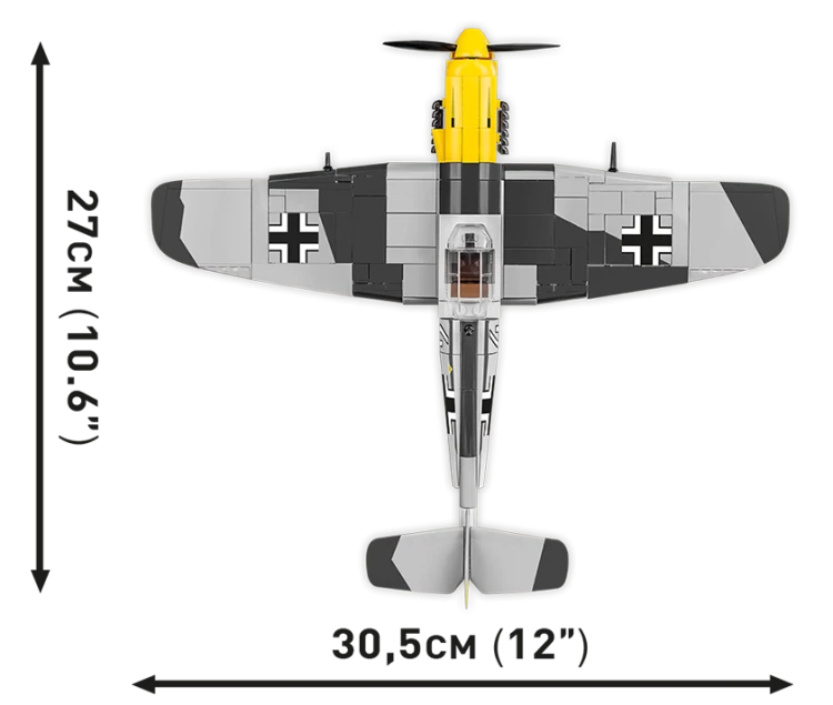 KLOCKI COBI 5727 Samolot Messerschmitt Bf 109 HC WW2 333 EL