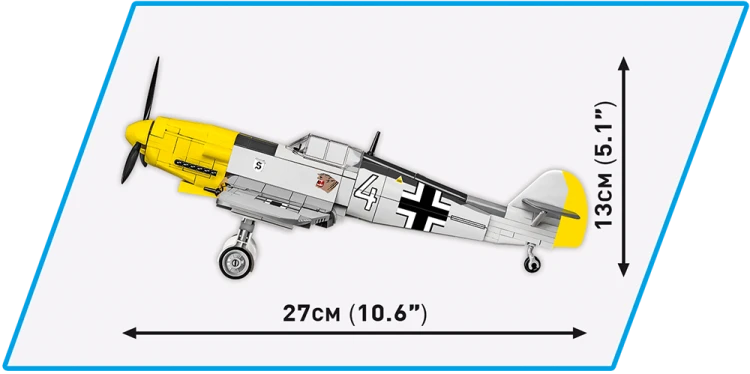 KLOCKI COBI 5727 Samolot Messerschmitt Bf 109 HC WW2 333 EL