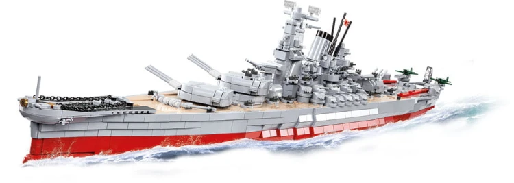 KLOCKI COBI 4833 OKRĘT PANCERNIK STATEK YAMATO    2665EL. WOJSKOWY ARMIA WOJSKO KOMP. Z LEGO