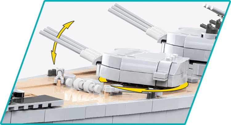 KLOCKI COBI 4833 OKRĘT PANCERNIK STATEK YAMATO    2665EL. WOJSKOWY ARMIA WOJSKO KOMP. Z LEGO