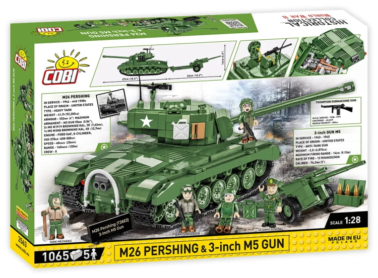 KLOCKI COBI 2563 Czołg M26 Pershing HC WW2 1065 EL.  "EE"