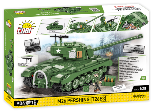 KLOCKI COBI 2564 Czołg M26 Pershing T26E3 HC WW2 904 EL