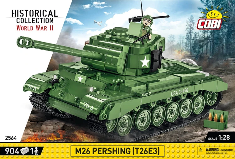 KLOCKI COBI 2564 Czołg M26 Pershing T26E3 HC WW2 904 EL