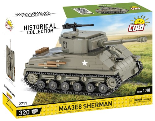 KLOCKI COBI 2711 Czołg M4A3E8 Sherman HC WW2 320 EL
