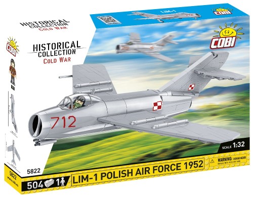 KLOCKI COBI 5822 Samolot Lim-1 Polish Air Force 1952 HC CW 504 EL