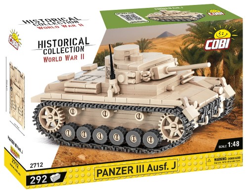 KLOCKI COBI 2712 Czołg Panzer III Ausf. J HC WW2 292EL.
