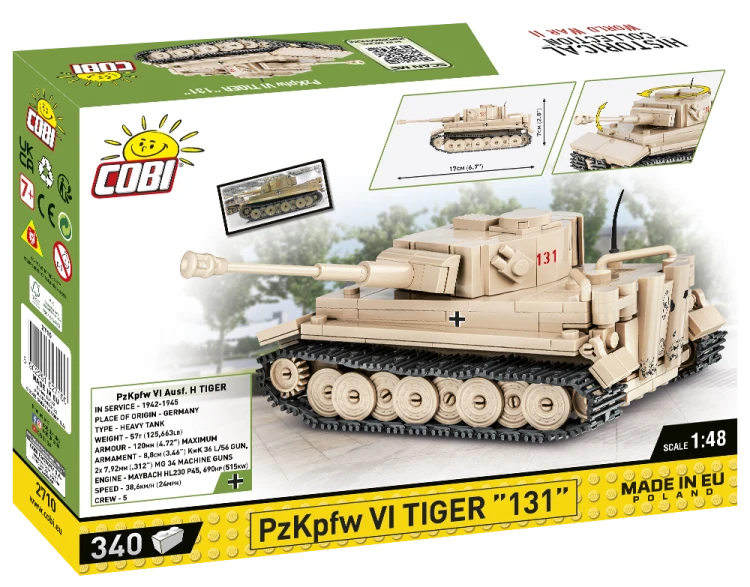 KLOCKI COBI 2710 Czołg Tygrys PzKpfw VI Tiger 131 HC WWII 340 EL