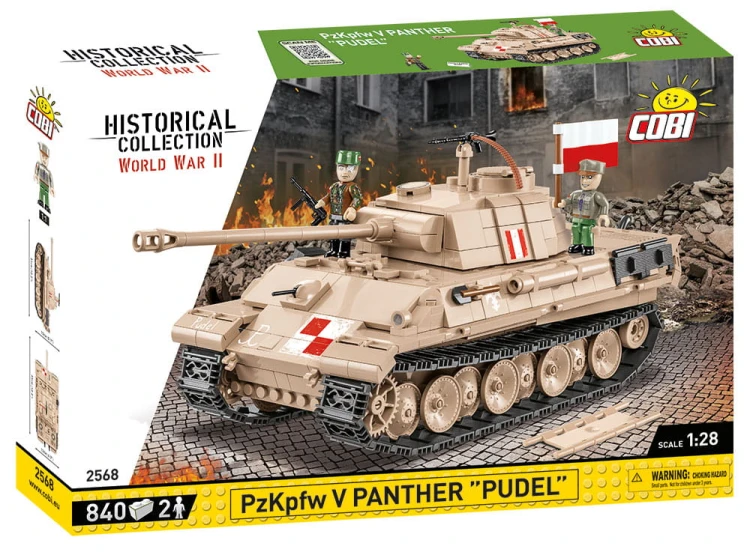KLOCKI COBI 2568 Czołg PzKpfw V Panther Pudel HC WW2 840 EL