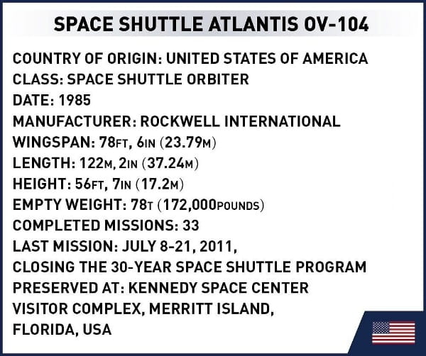 KLOCKI COBI 1930 Wahadłowiec Space Shuttle Atlantis HC 685 EL