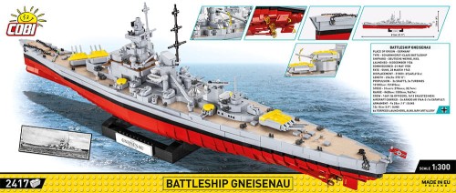 KLOCKI COBI 4835 PANCERNIK STATEK OKRĘT GNEISENAU